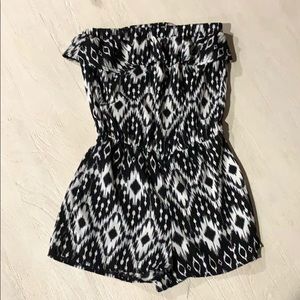 Black and white romper